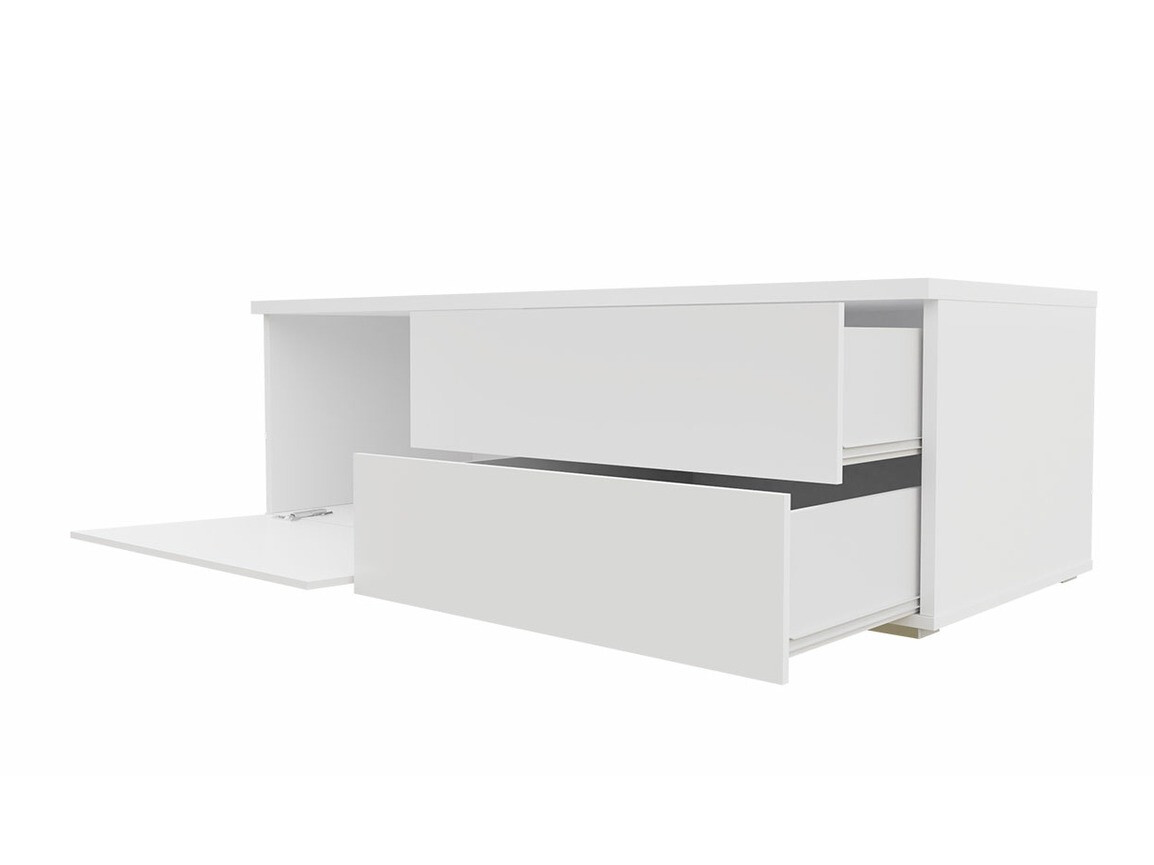 TV stand Hortus (White + Gloss grey)
