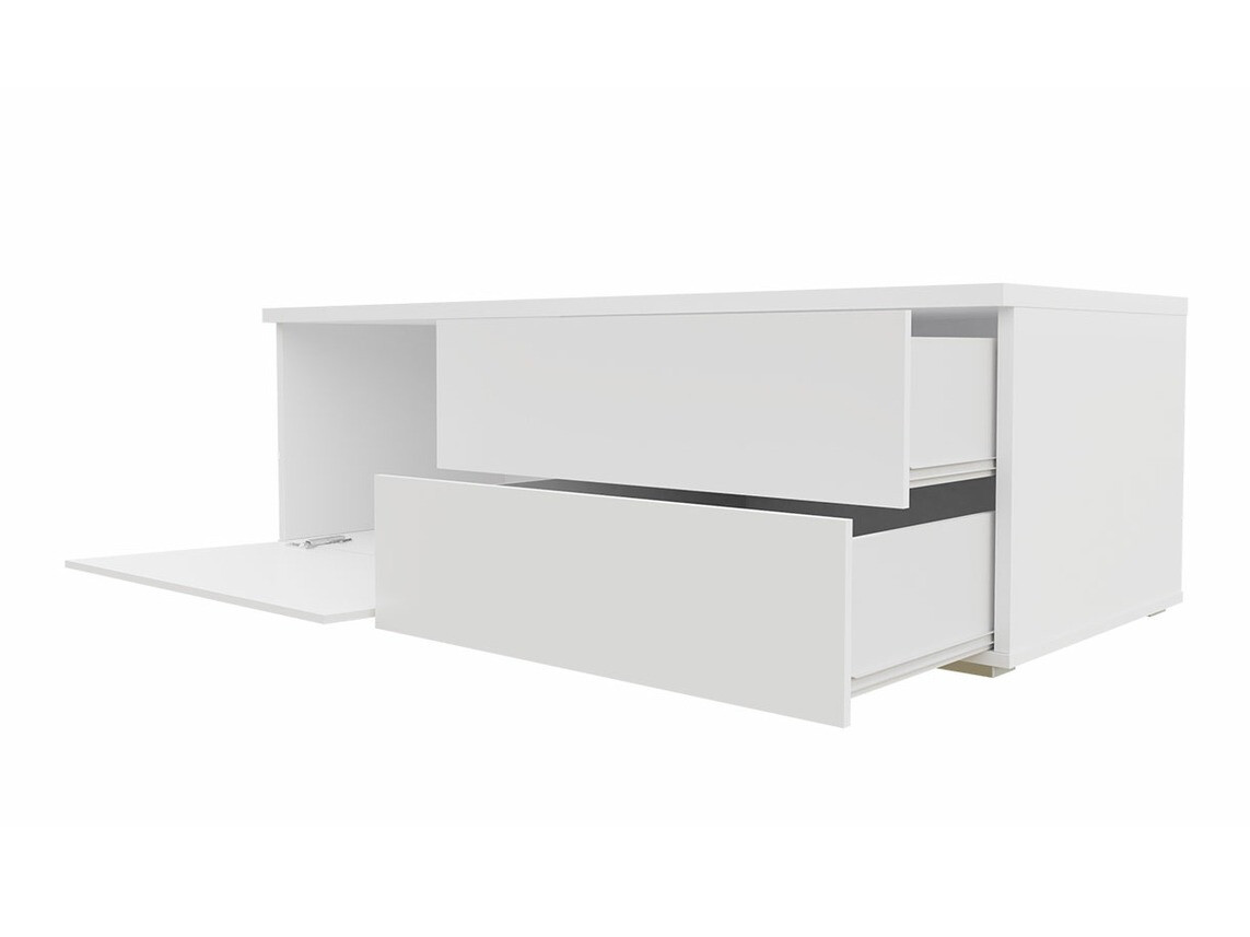 TV stand Hortus (White + Glossy black)