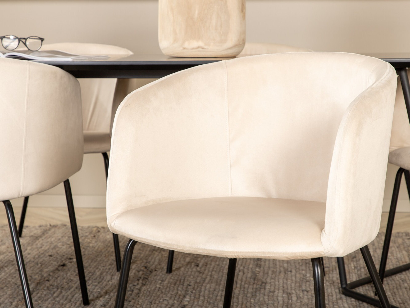 Dining set Dallas 2569 (Cream + Black)