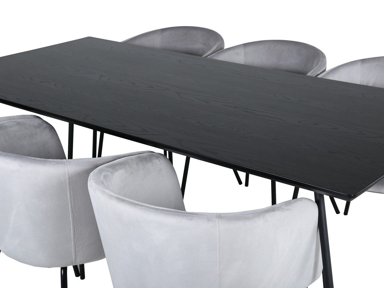 Dining set Dallas 2569 (Light grey + Black)