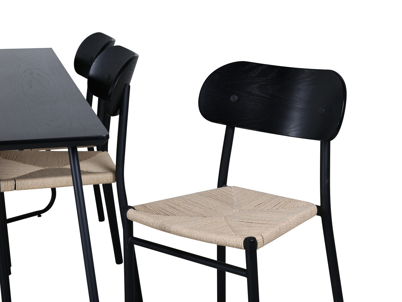 Dining set Dallas 2716 (Black + Light brown)