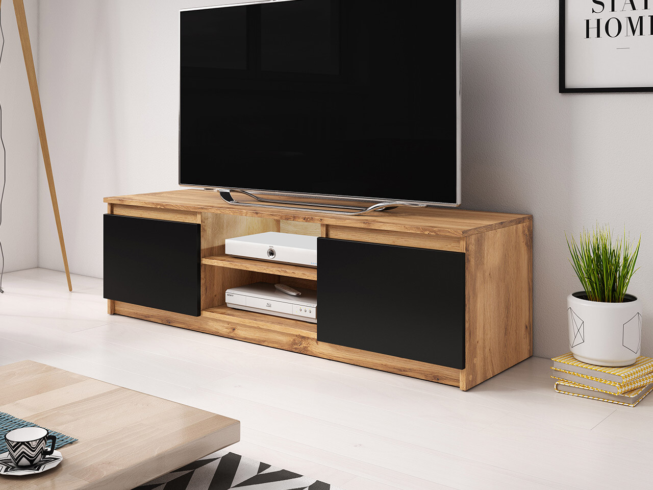 TV stand Sarasota 139 (Wotan Oak + Graphite)