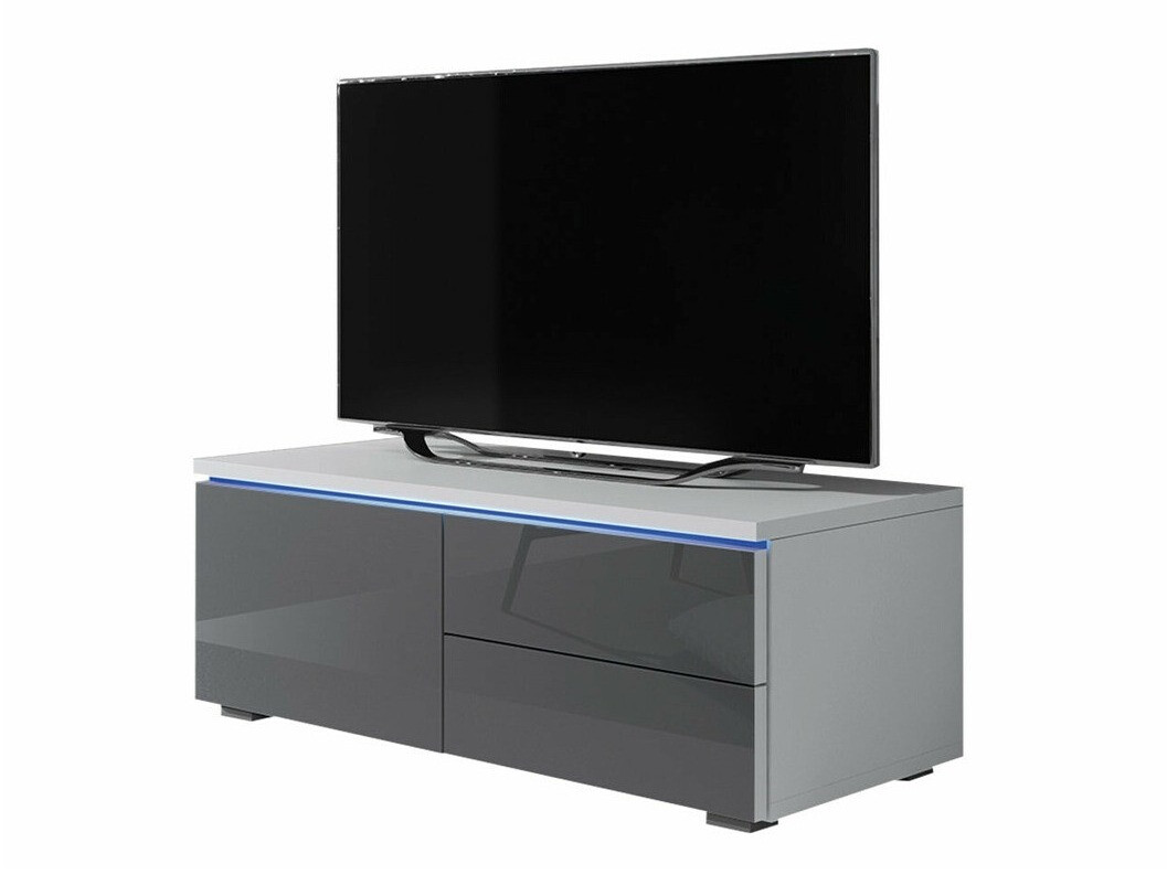 TV stand Uva VI (White + Gloss grey)