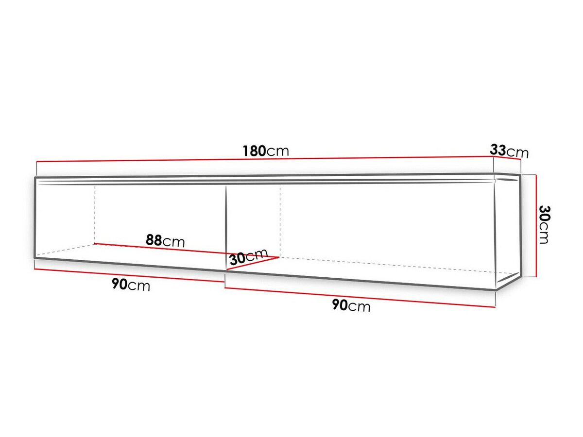 TV stand Scientia I (Wotan Oak + Glossy white)