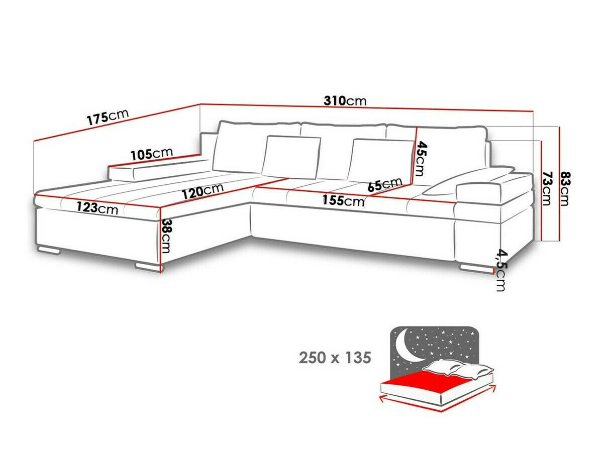 Corner sofa Comfivo Olivetum II (Venus Velvet 2921 + Miu 2059 + Miu 2058)