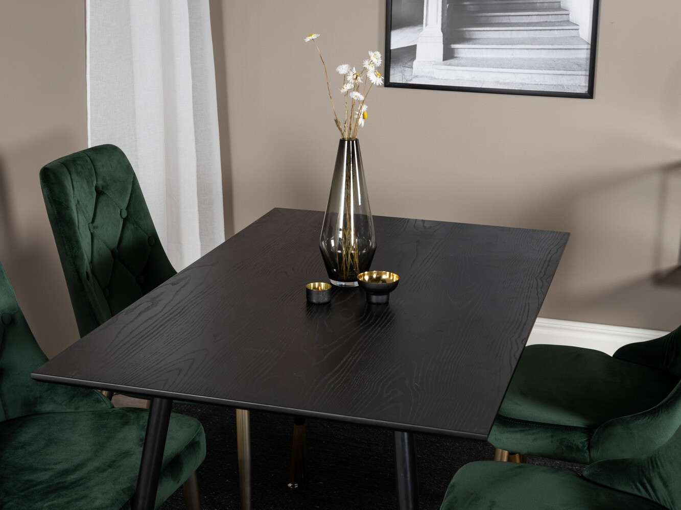 Dining set Dallas 1673 (Green + golden)