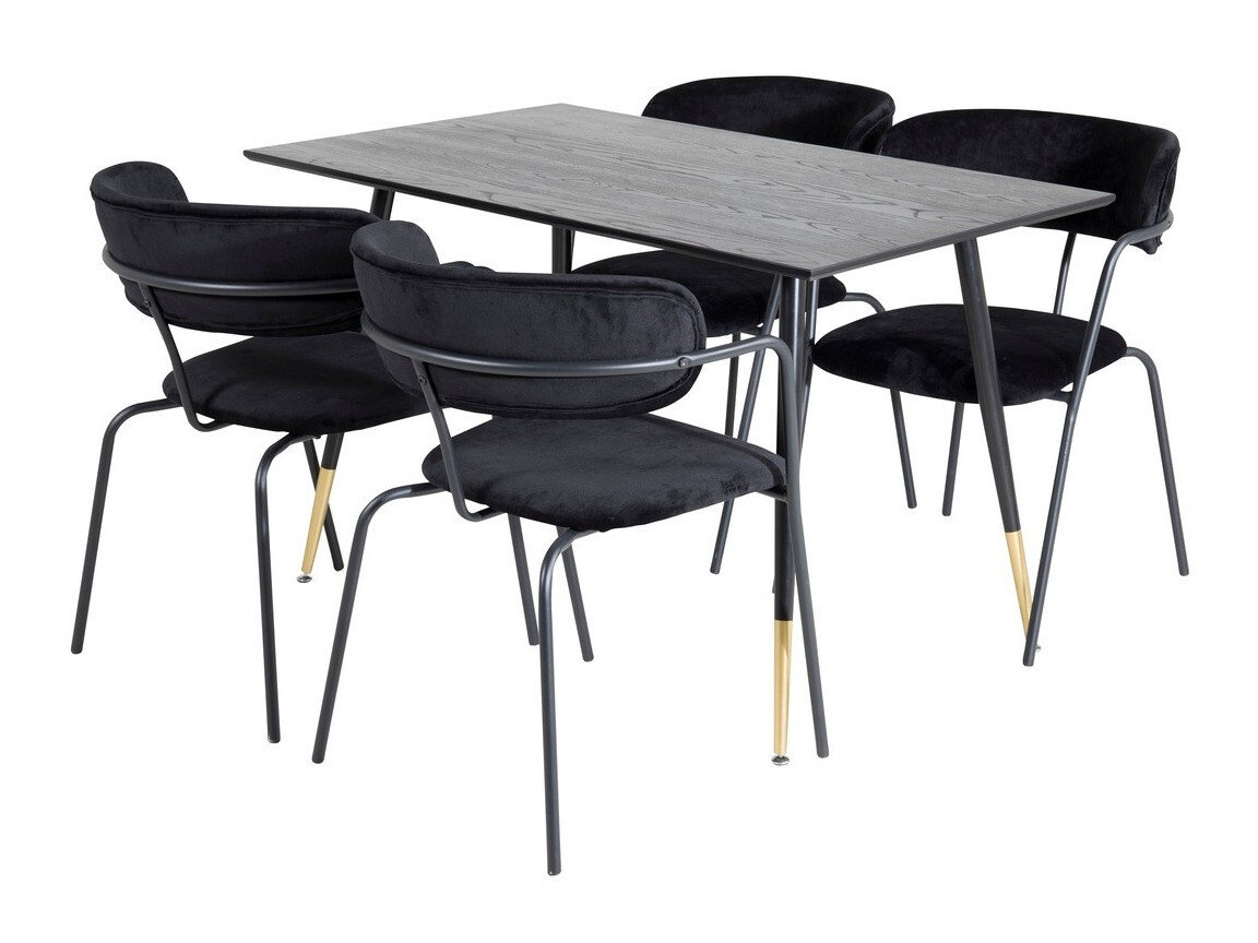 Dining set Dallas 1694 (Black + Grey)