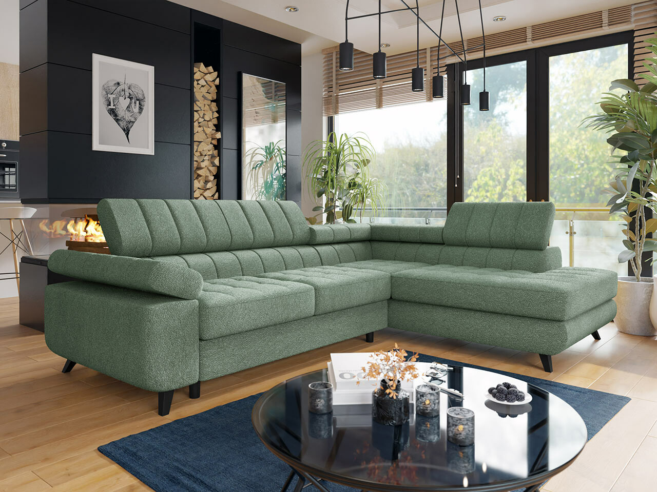 Corner sofa Comfivo Agnus (Boucle Abriamo 10)