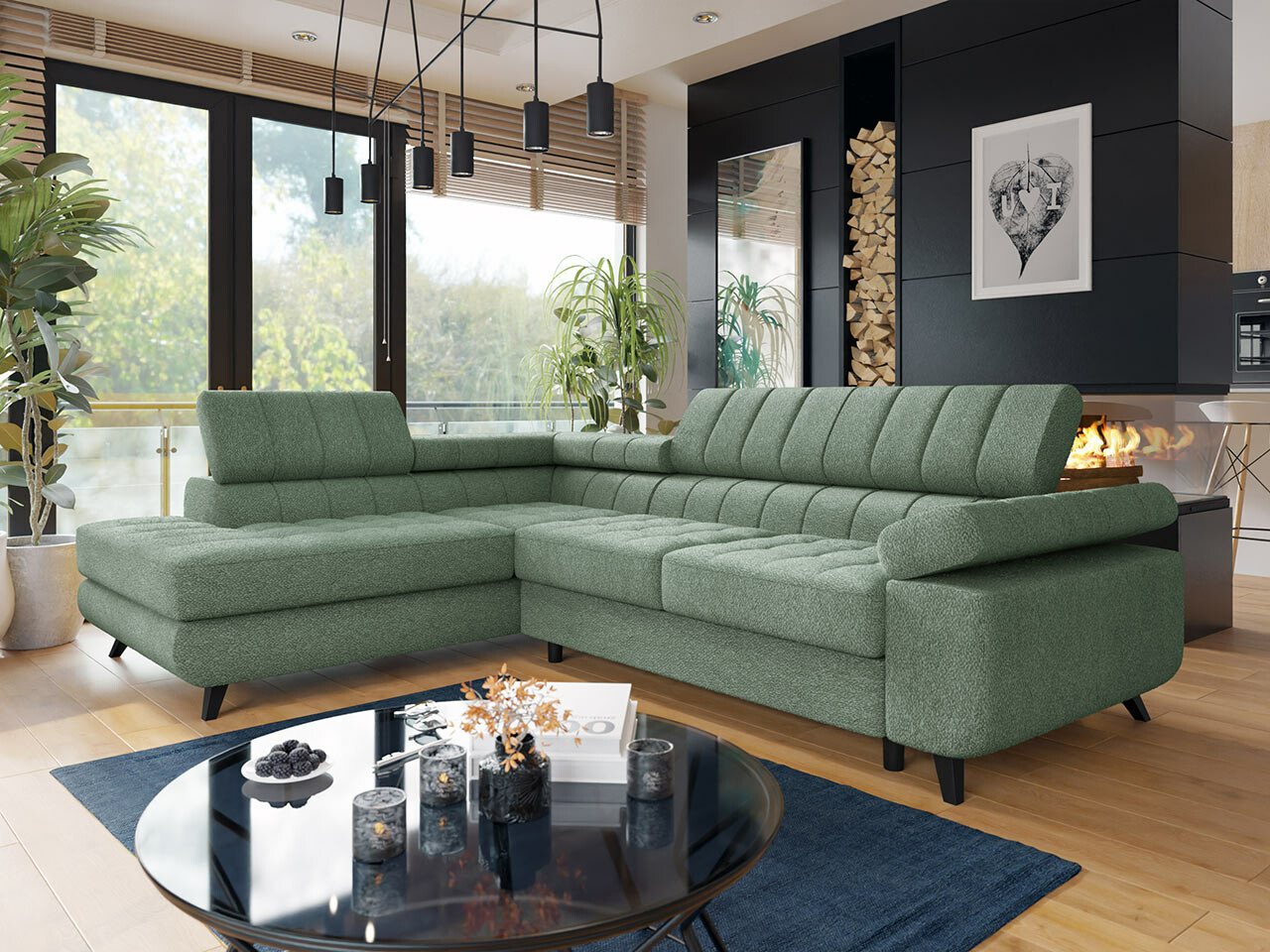 Corner sofa Comfivo Agnus (Boucle Abriamo 10)