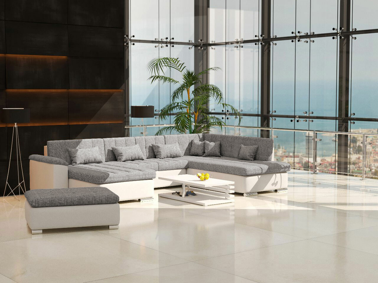 Upholstered furniture set Comfivo Gemma I (Soft 017 + Lawa 05)