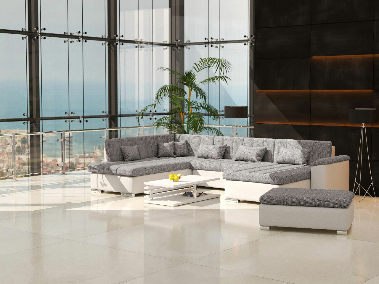 Upholstered furniture set Comfivo Gemma I (Soft 017 + Lawa 05)