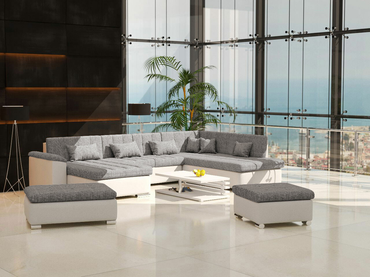 Upholstered furniture set Comfivo Gemma II (Soft 017 + Lawa 05)