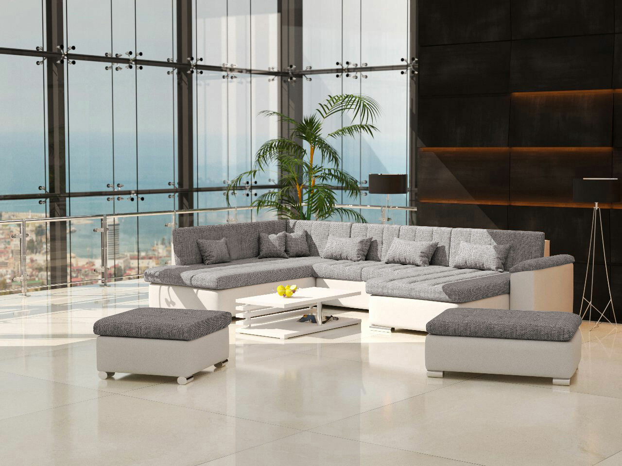 Upholstered furniture set Comfivo Gemma II (Soft 017 + Lawa 05)