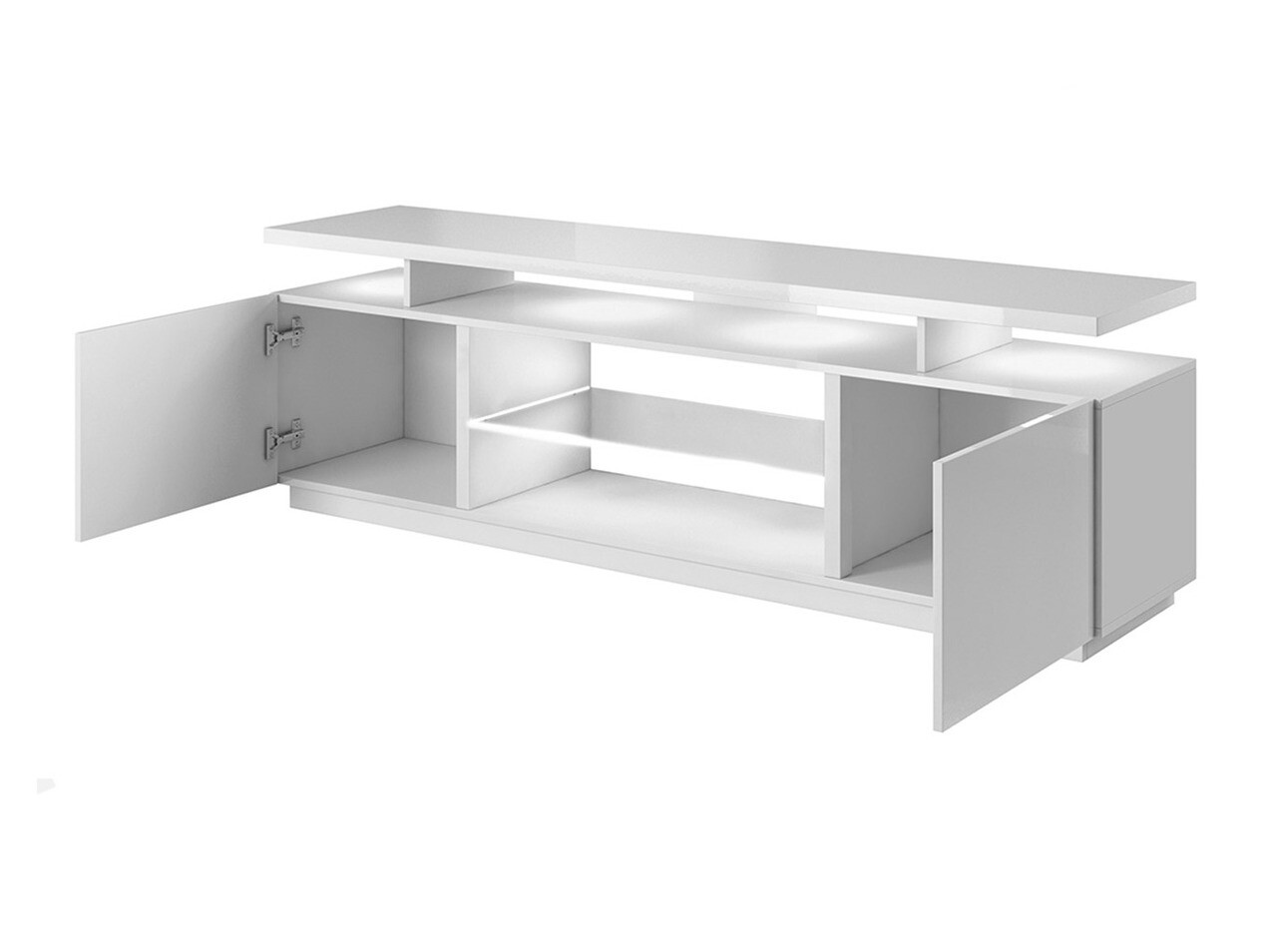 TV stand Figura (Grey + Gloss grey)