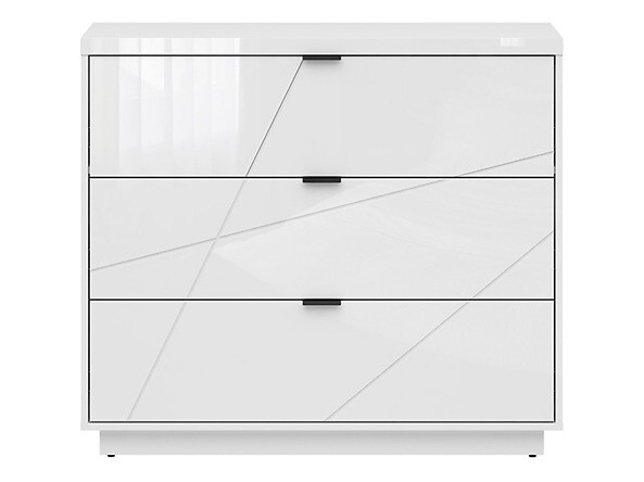 Chest of drawers Fivale 118 (Glossy white + White)