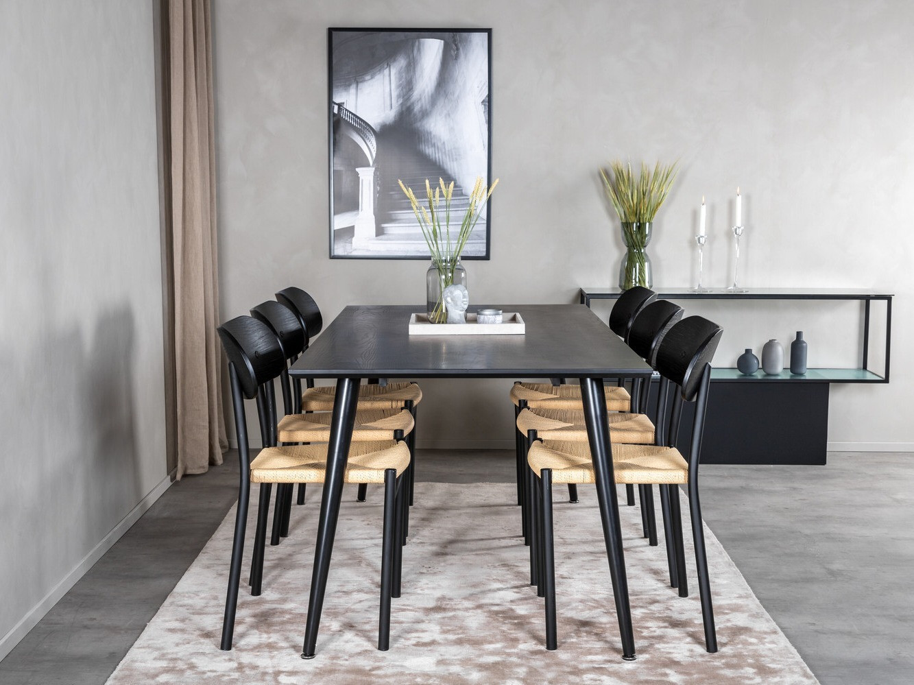 Dining set Dallas 2574 (Black + Brown)