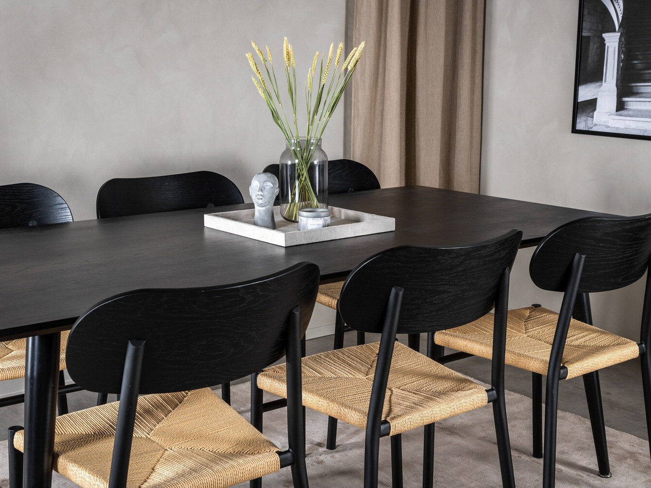 Dining set Dallas 2574 (Black + Brown)