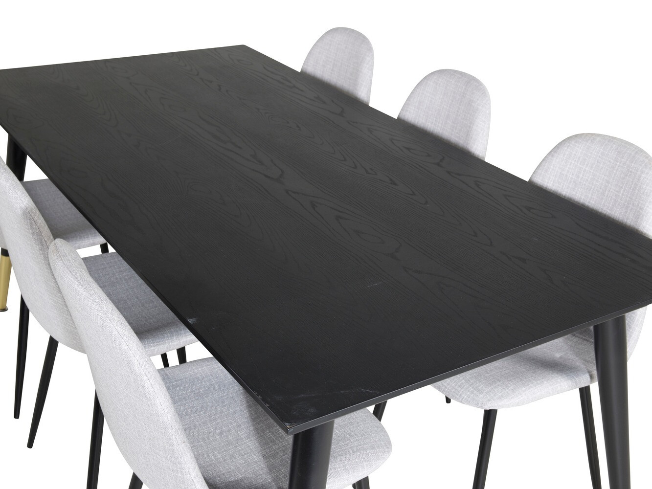 Dining set Dallas 2577 (Black + Brass)