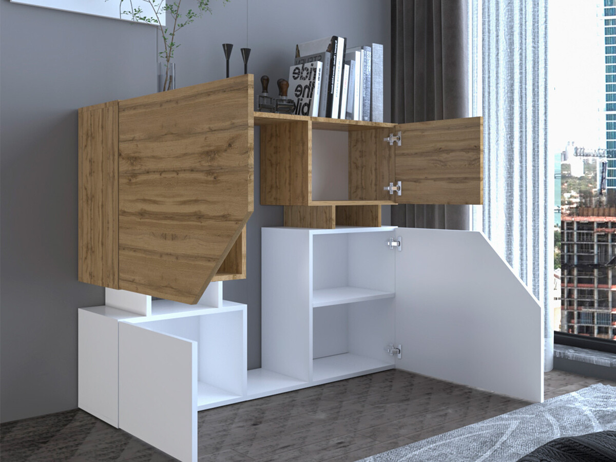 Living room set Comfivo Daldune I (Wotan Oak + White)