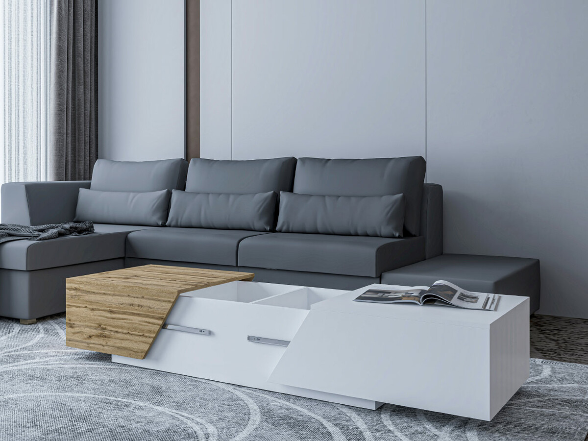 Living room set Comfivo Daldune I (Wotan Oak + White)
