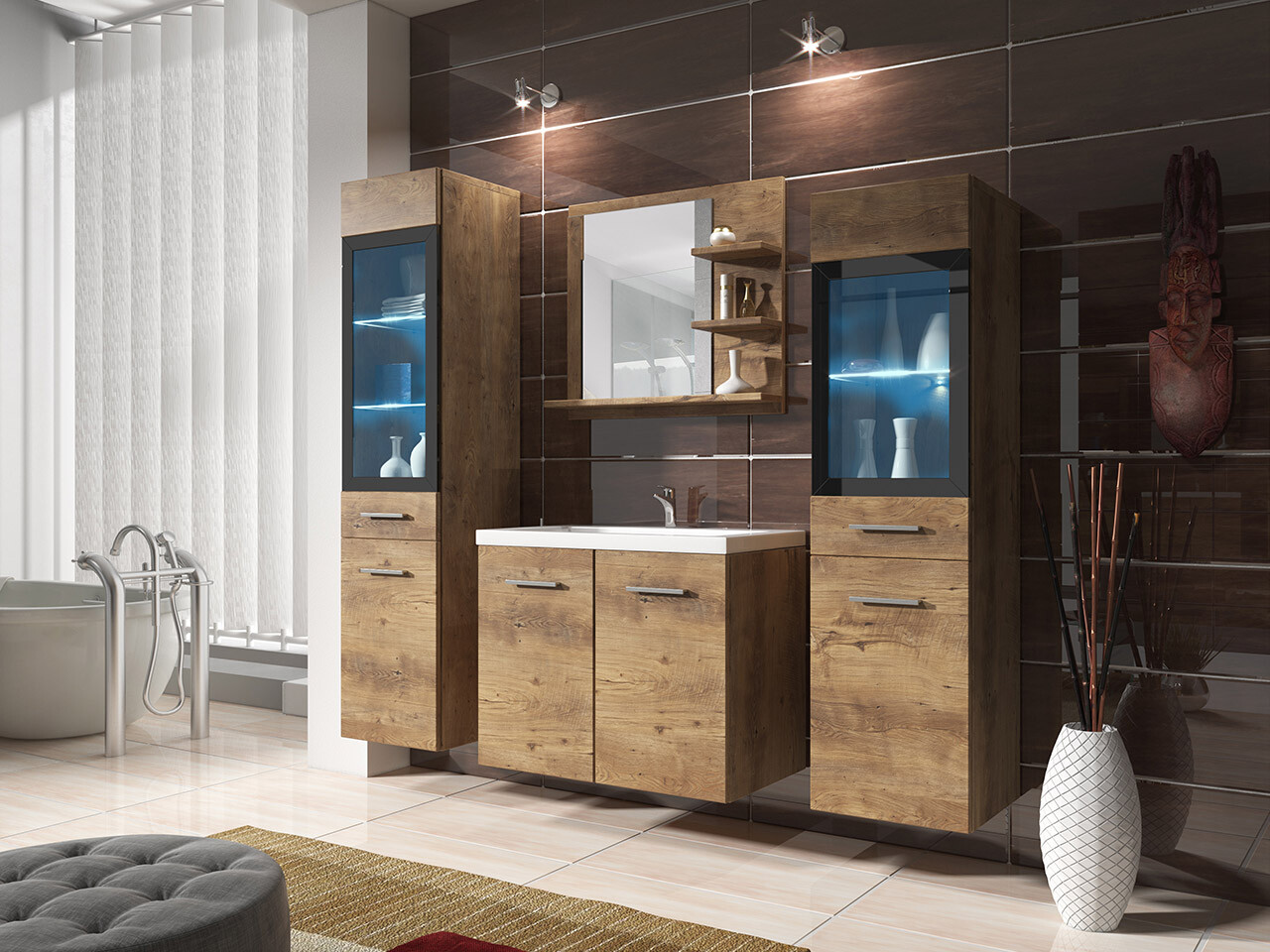 Bathroom set Scientia IV (Chestnut)