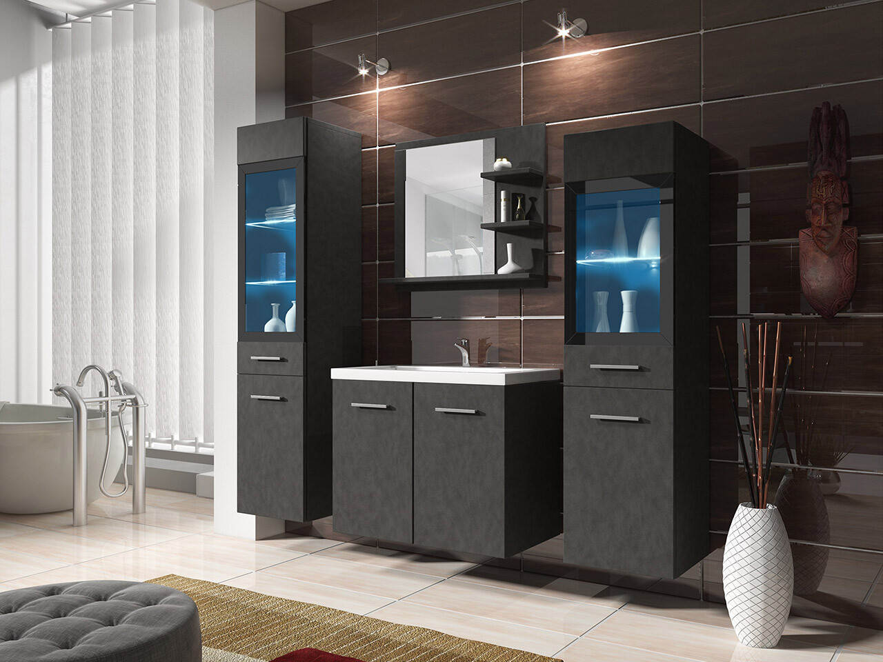 Bathroom set Scientia IV (Matera grey)