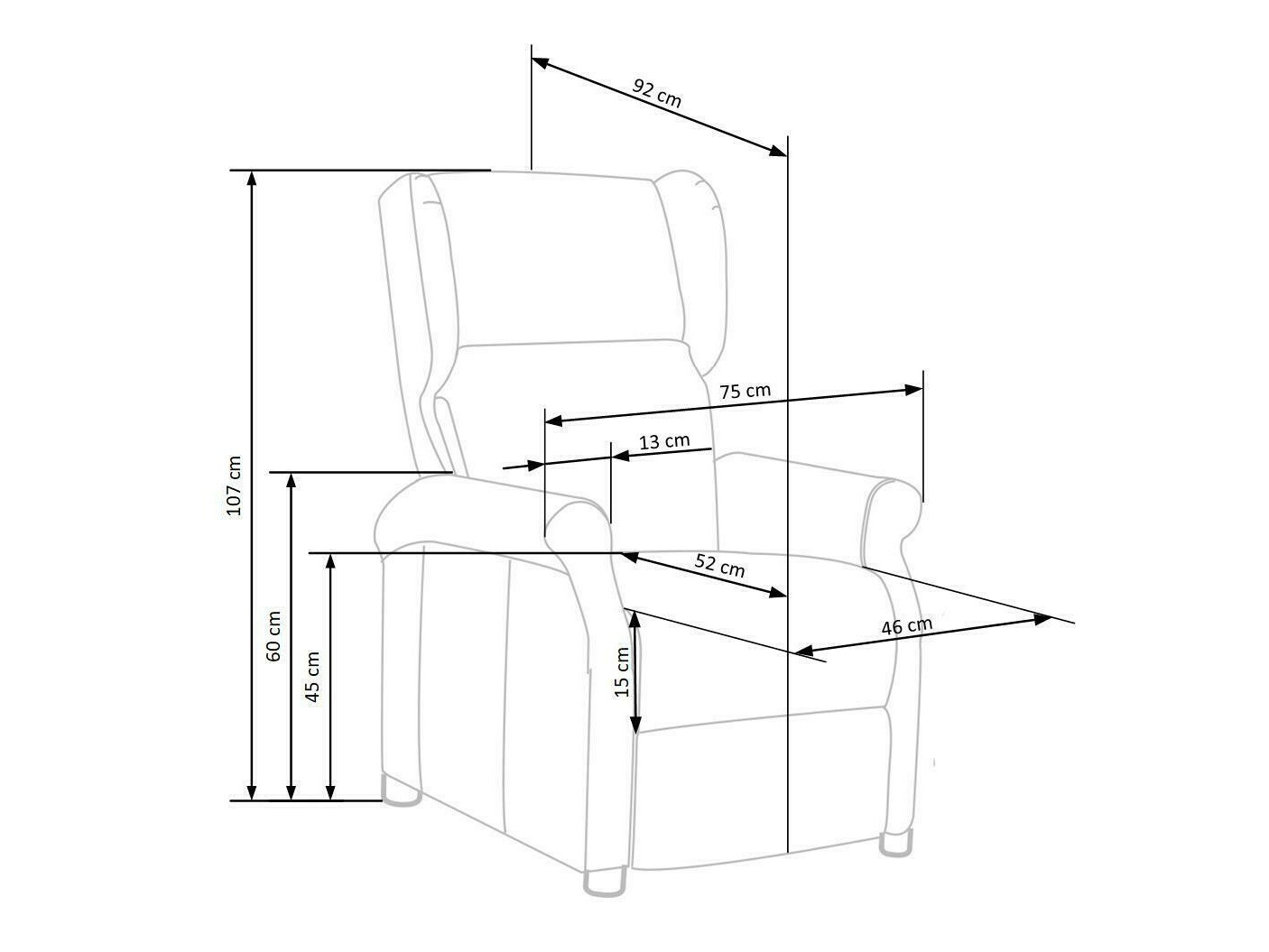 Armchair recliner Houston 1029 (Beige)