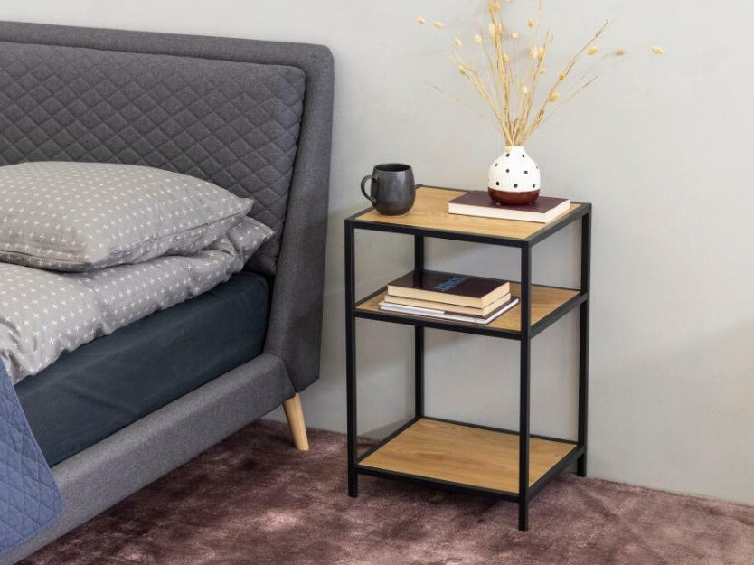 Side table Norsica Sevferi 114 (Wild oak + Black)