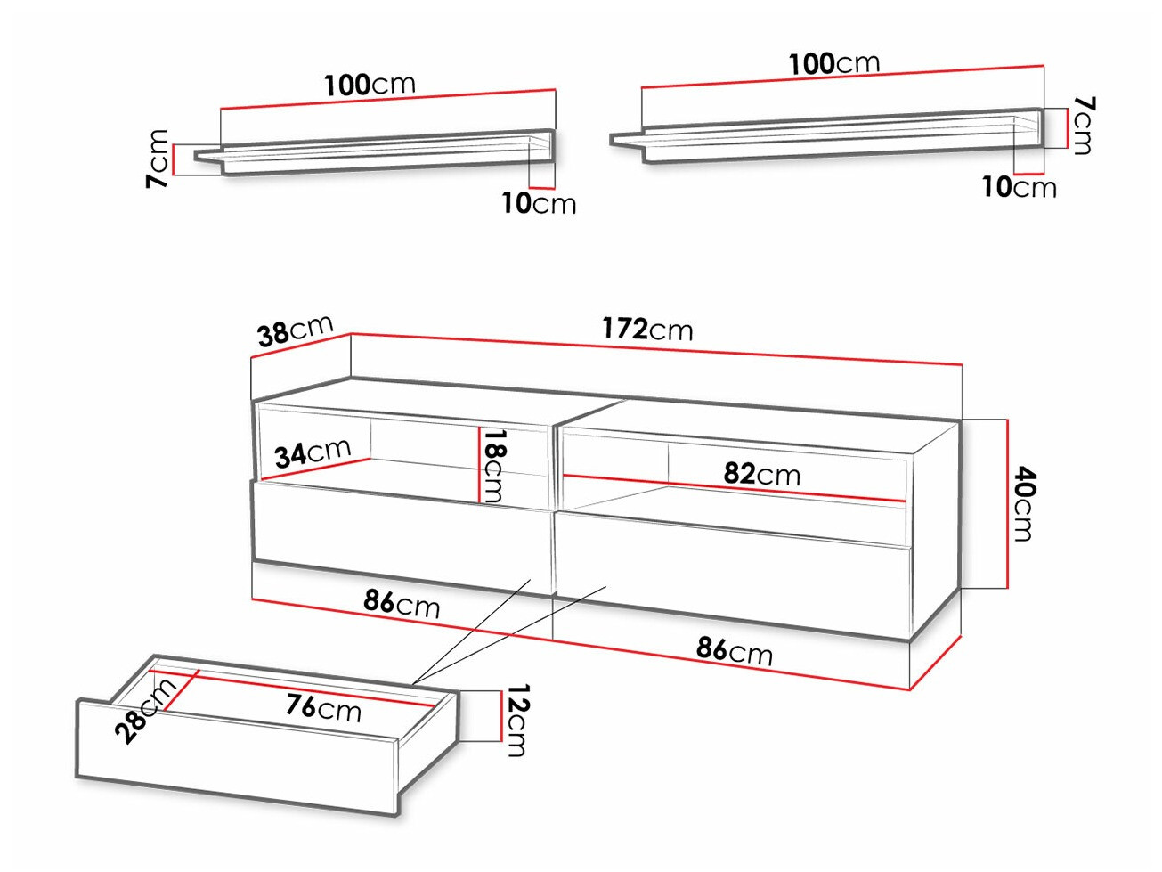 TV stand Fraga