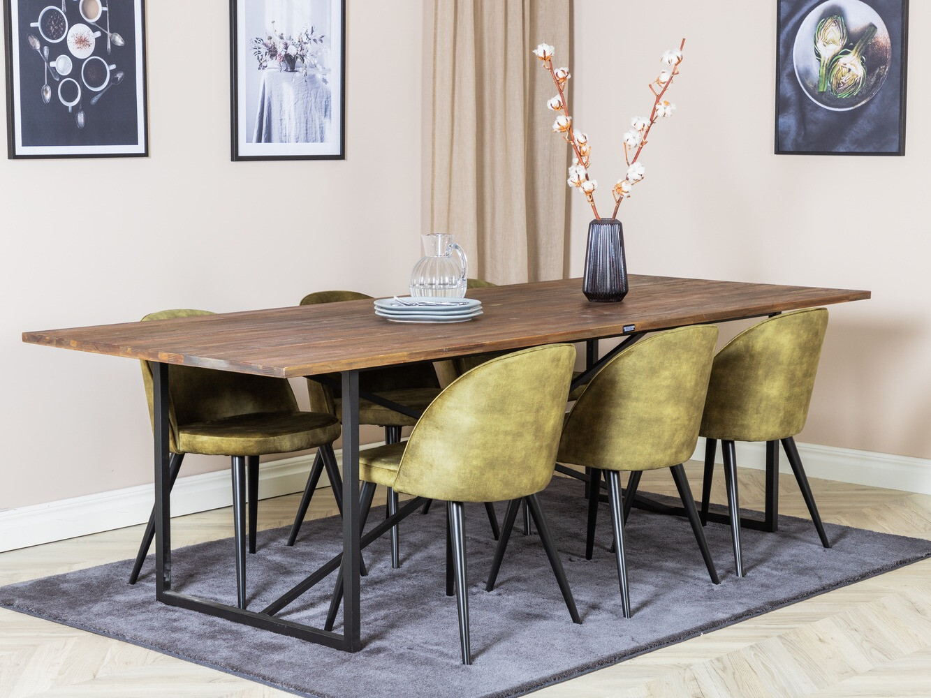 Dining set Dallas 1598 (Dusty green)