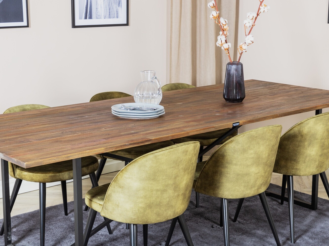 Dining set Dallas 1598 (Dusty green)