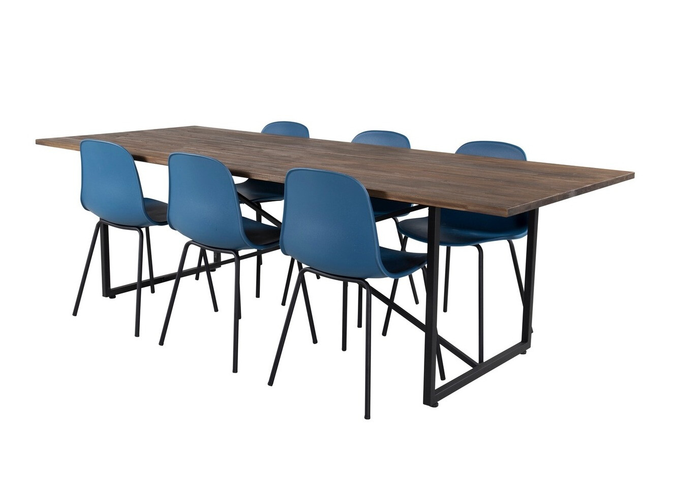 Dining set Dallas 1861 (Black + Light blue)