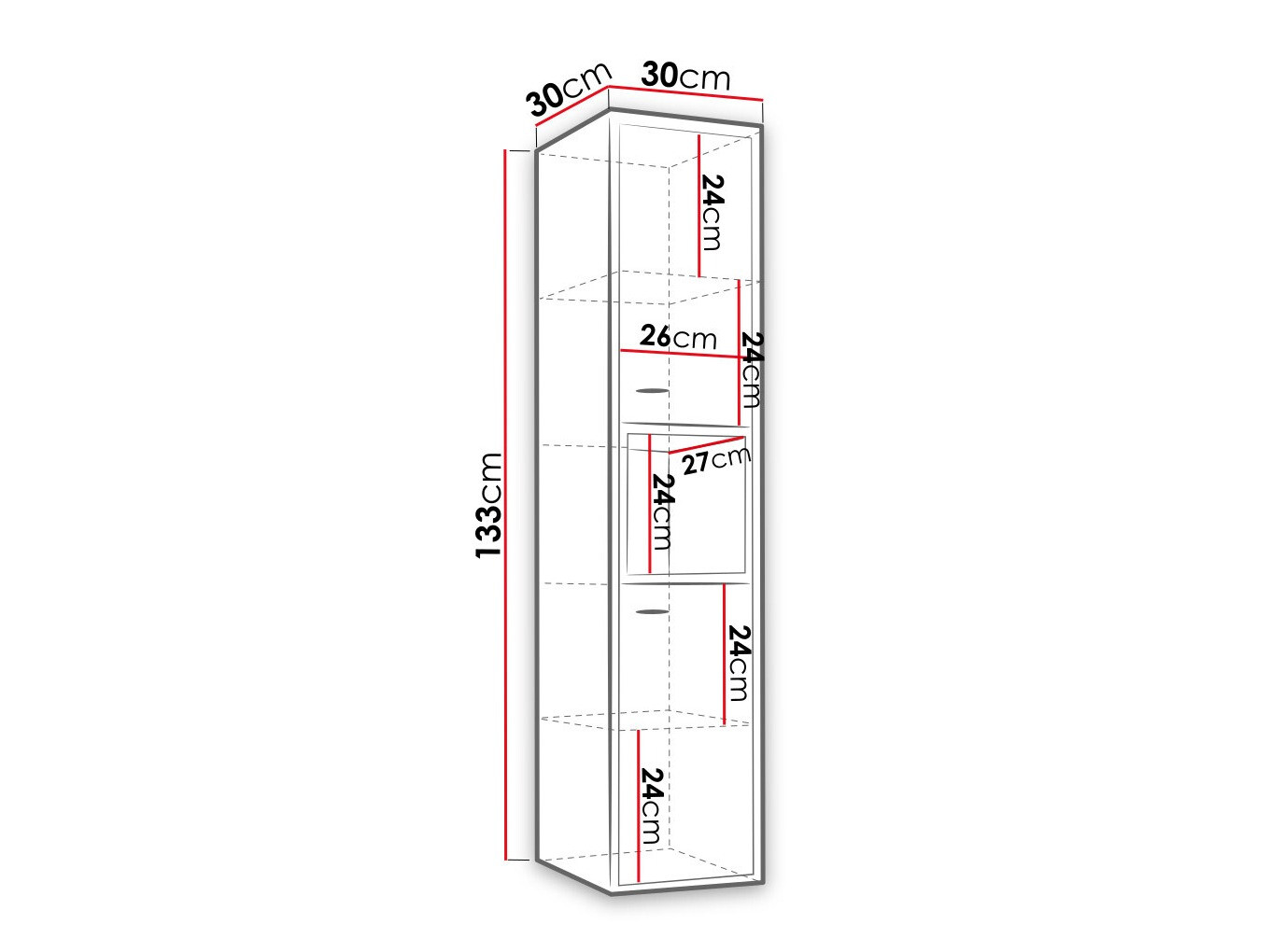 Wall-mounted bathroom cabinet Velum (Black + Artisan oak)