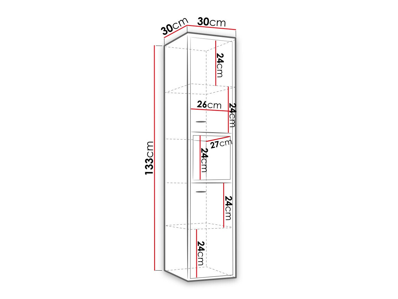 Wall-mounted bathroom cabinet Velum (White + Artisan oak)