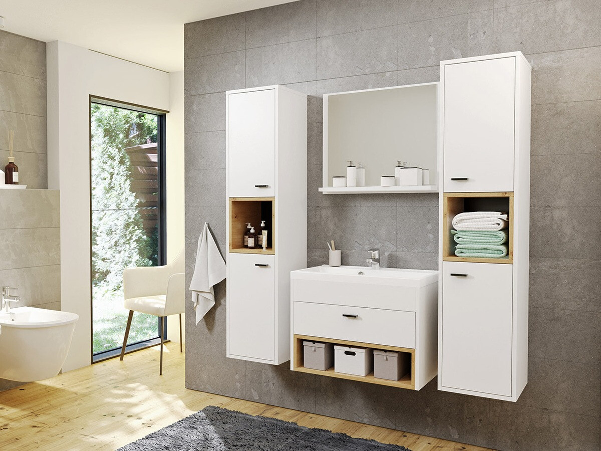 Bathroom mirror Velum (White)