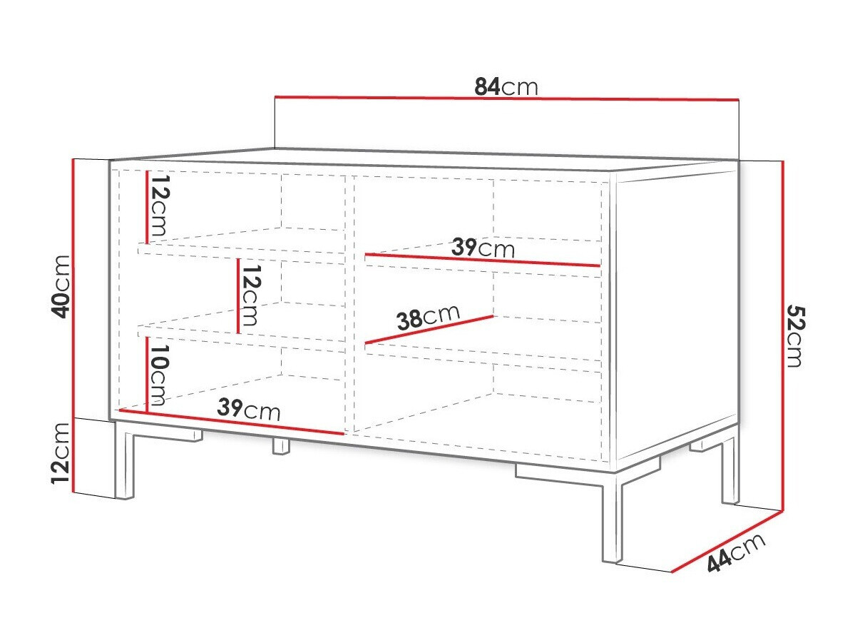 Shoe cabinet Nomal (Craft oak + Black)