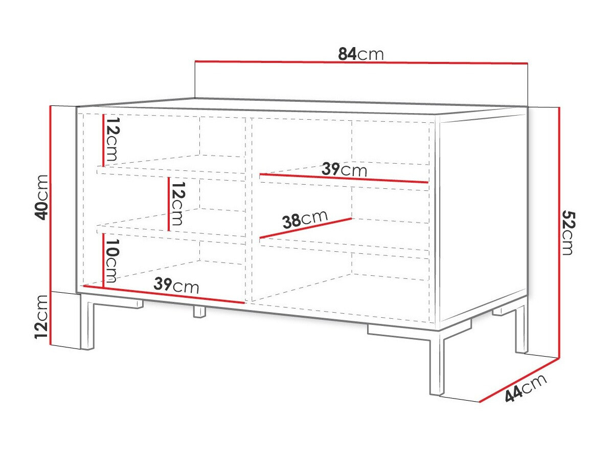 Shoe cabinet Nomal (White + Golden)
