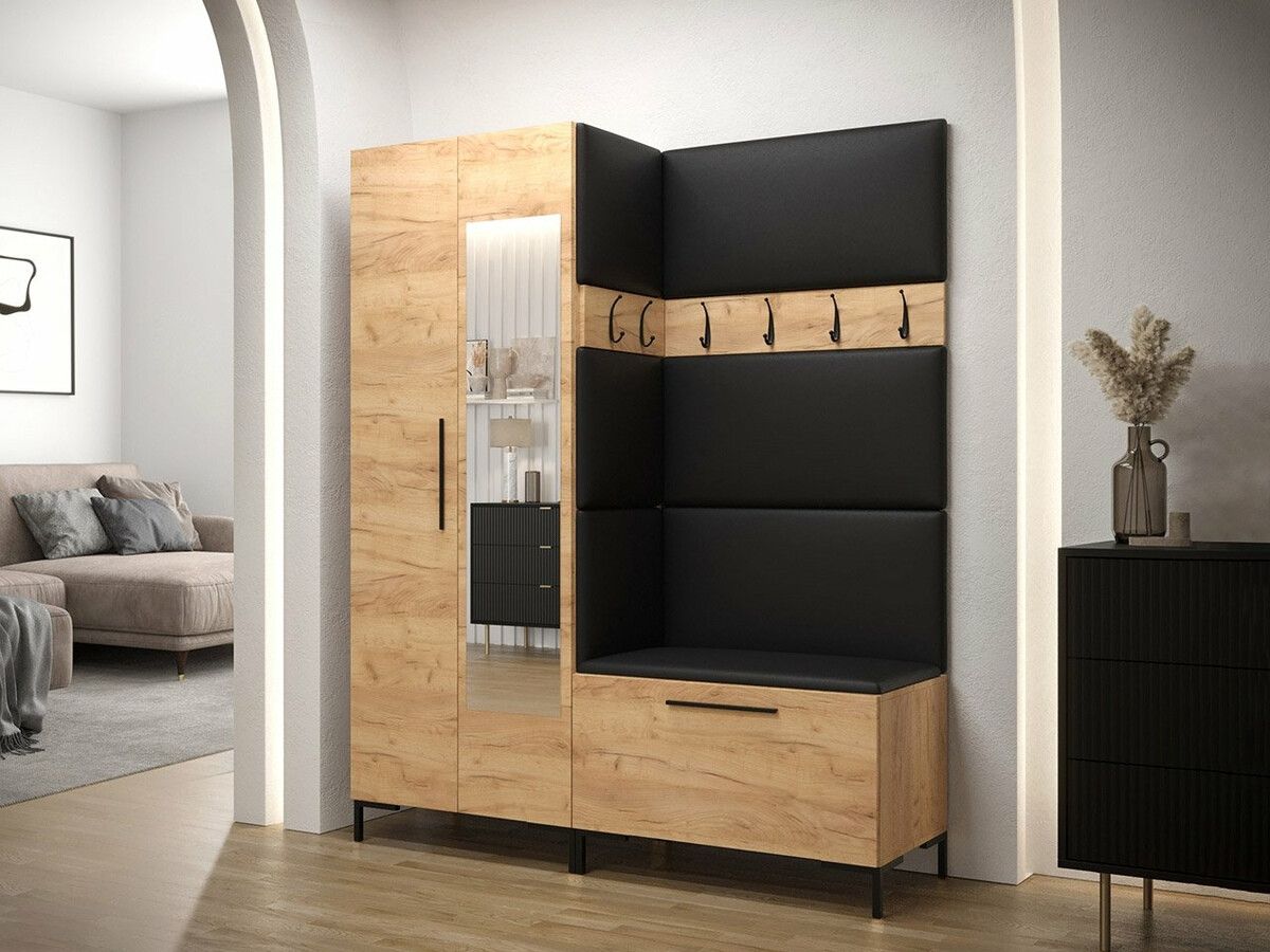 Shoe cabinet Nomal (Craft oak + Black)