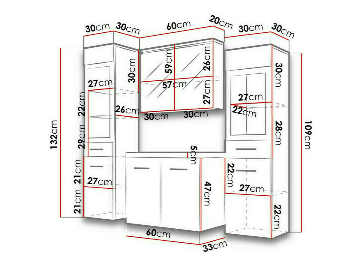 Bathroom set Scientia III (San Remo oak)