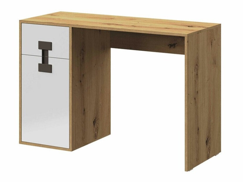 Desk Florevi 100 (Glossy white + Artisan oak)
