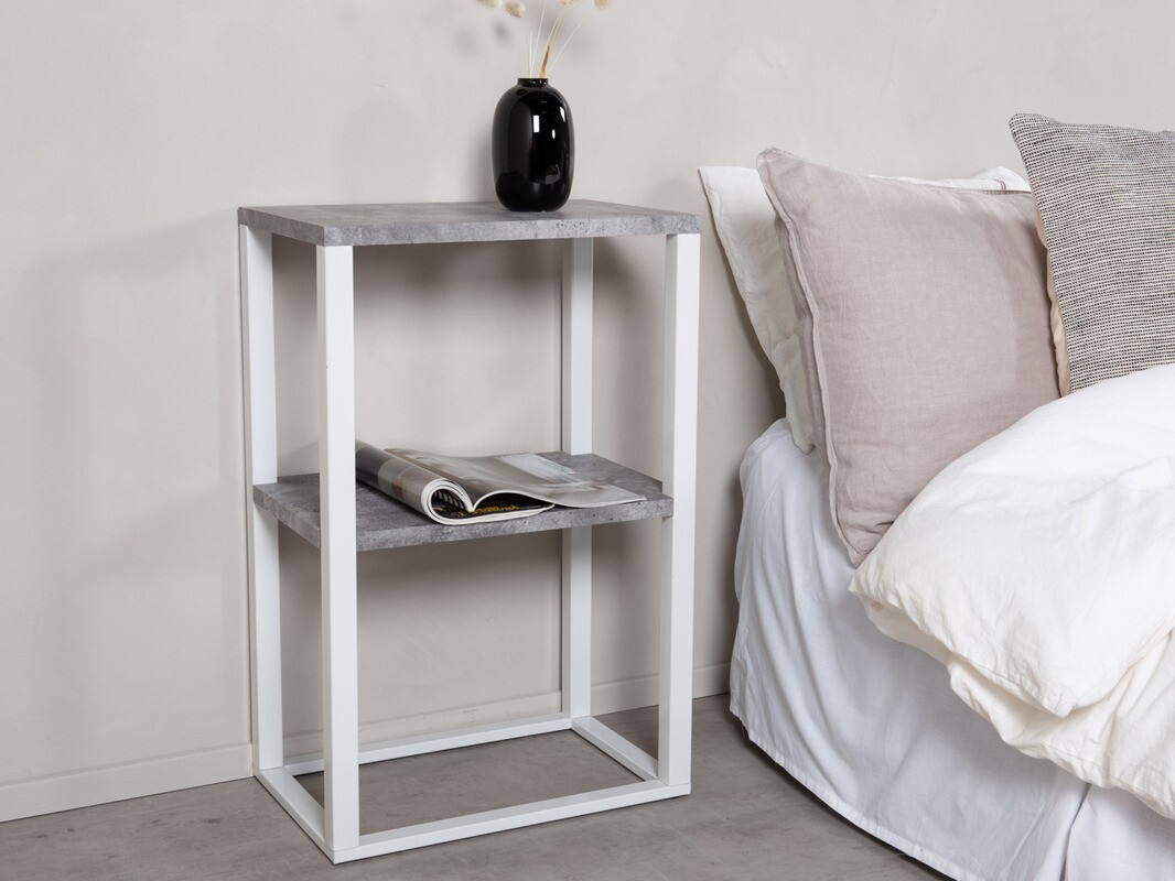 Side table Dallas 260 (Concrete + White)
