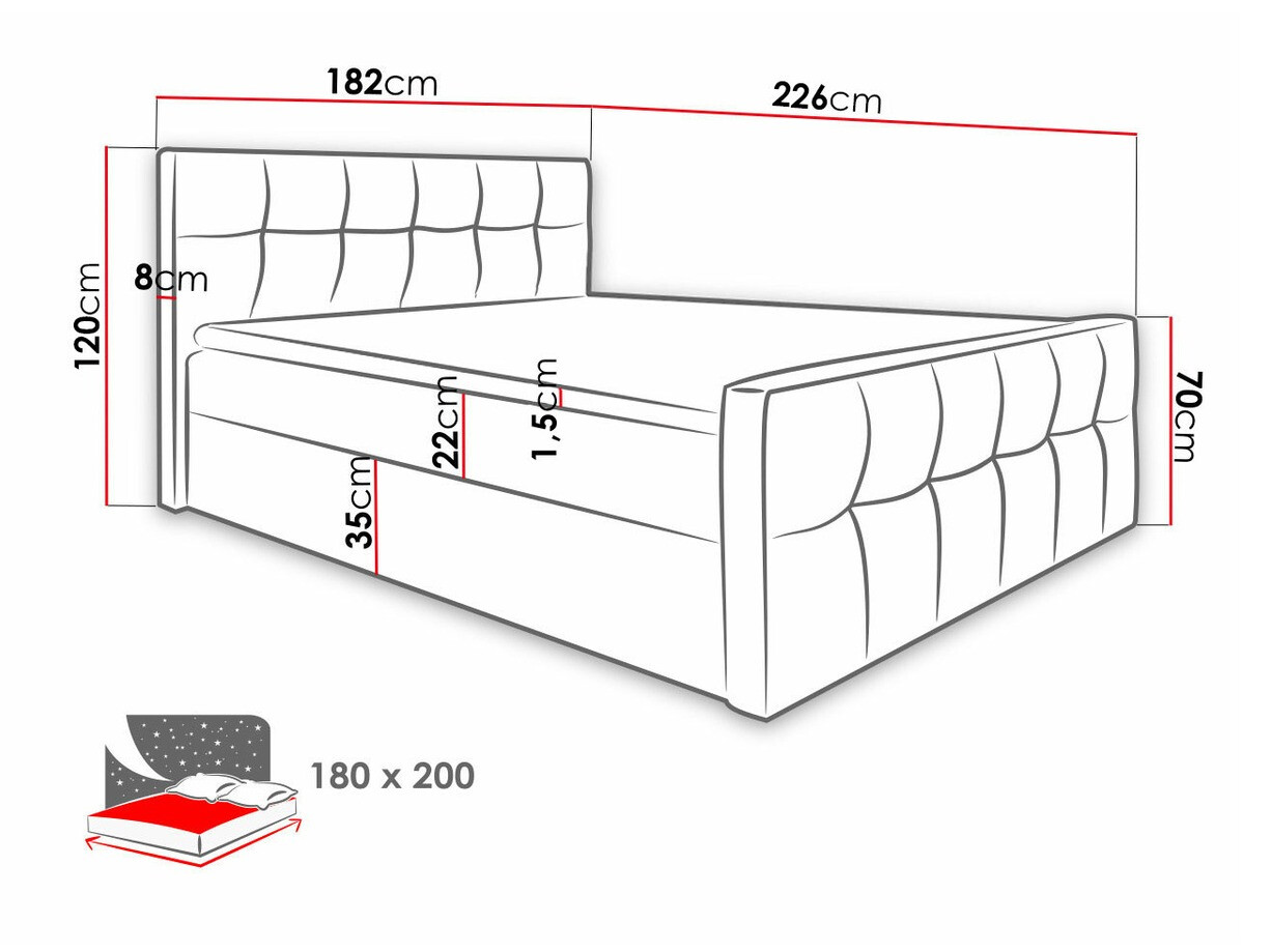 Continental bed Scriptum (Soft 017)