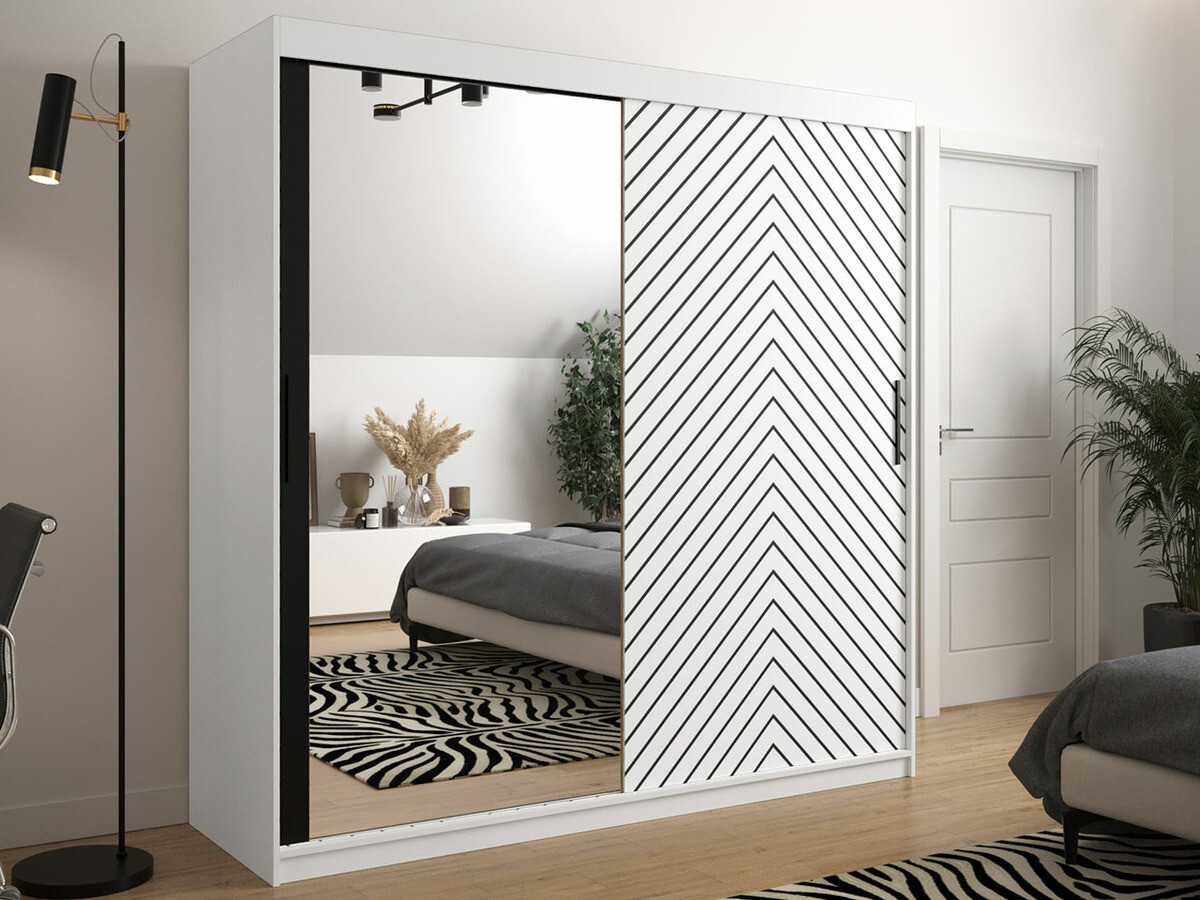 Wardrobe Hartford 315 (White + Black)