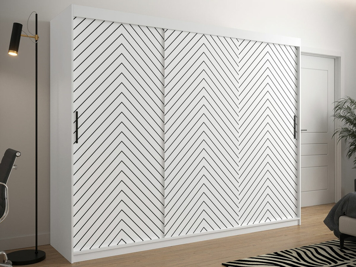 Wardrobe Hartford 316 (White + Black)