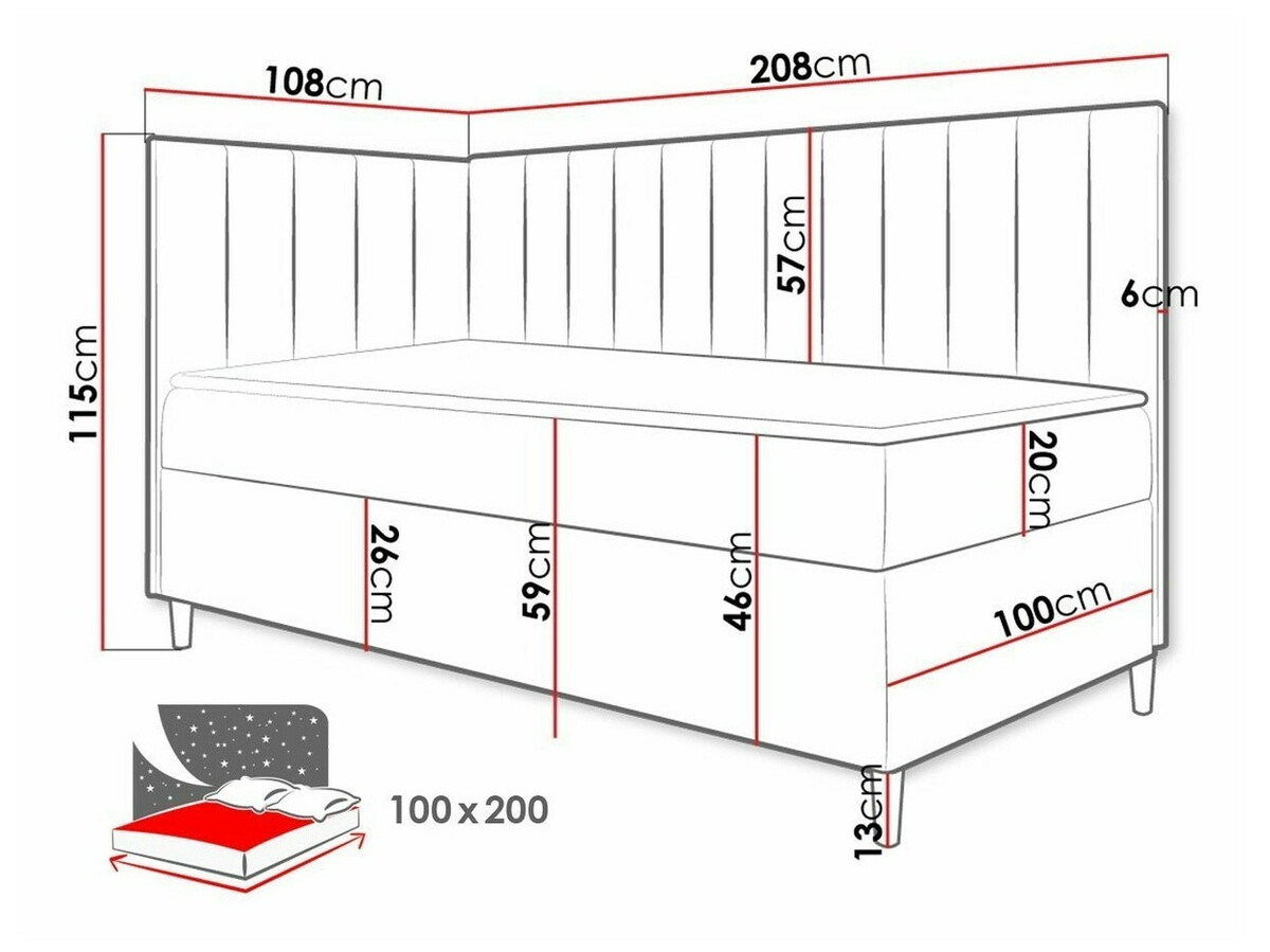 Continental bed Lucus (Soft 017 + Fresh 8)