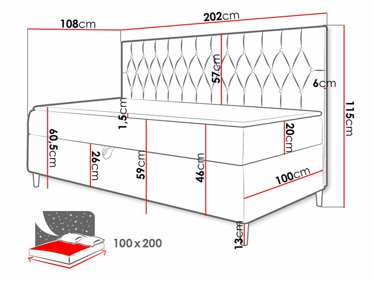 Continental bed Lucus II (Soft 017 + Fresh 12)