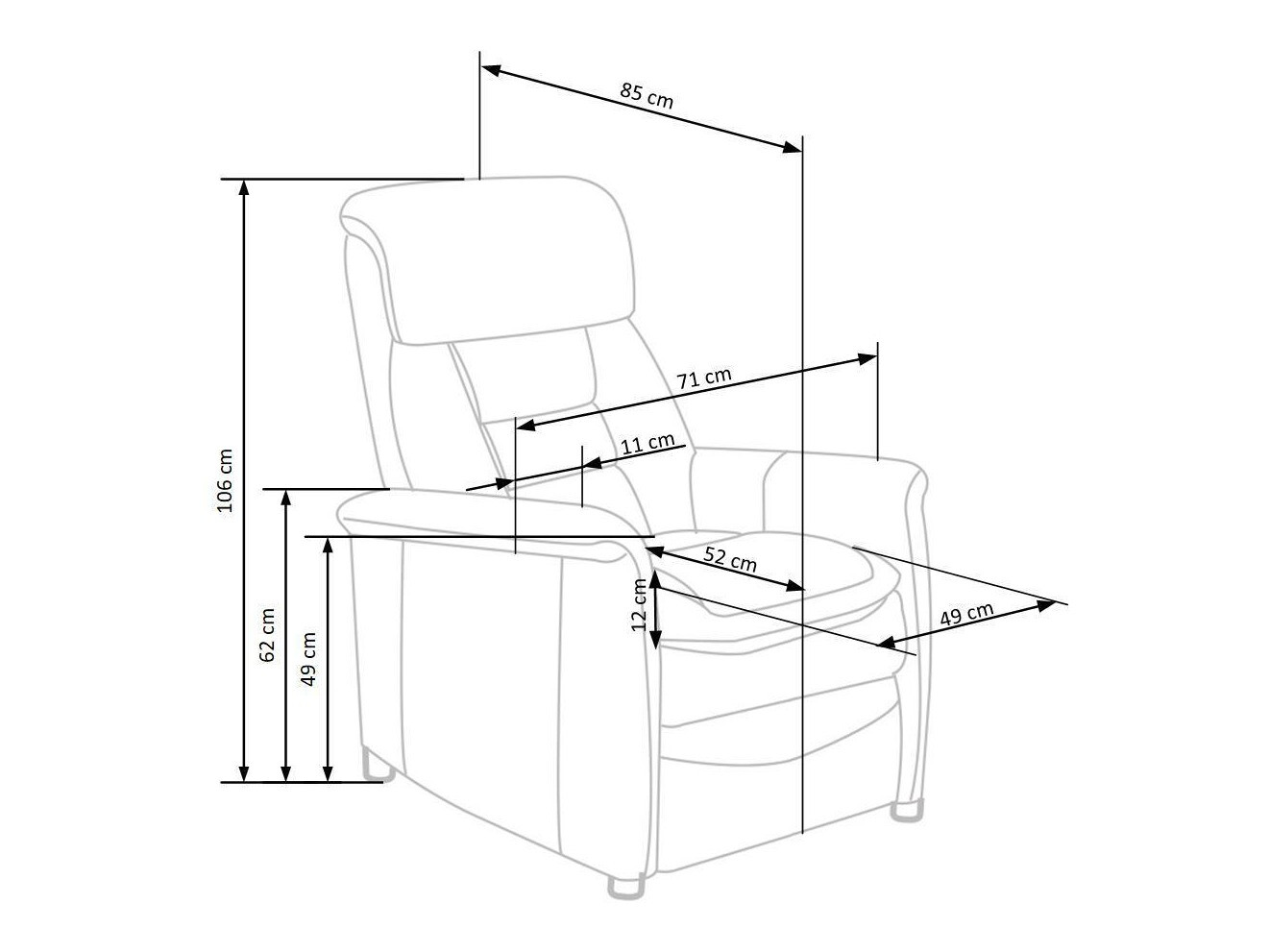 Armchair recliner Houston 1030 (Beige)