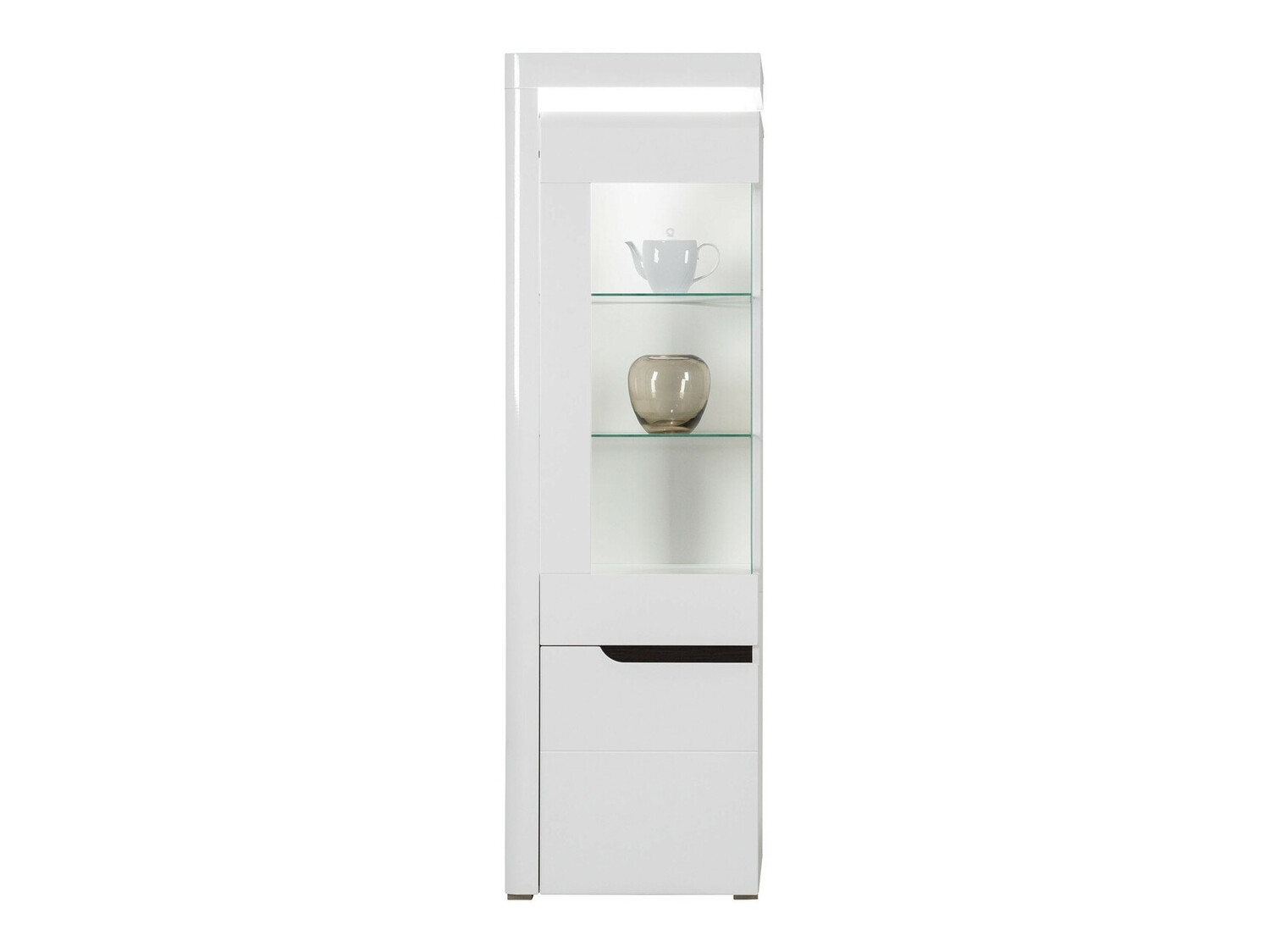 Bookcase Revelmi 105 (Glossy white + White)