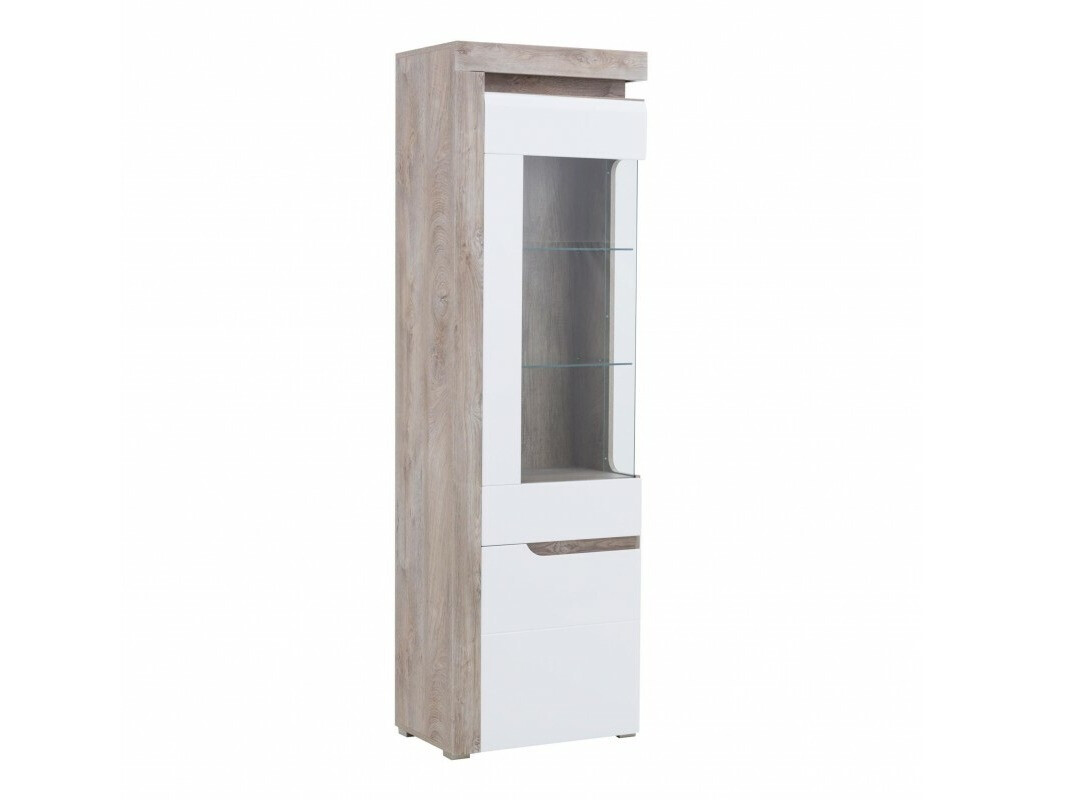 Bookcase Revelmi 105 (Oak + Glossy white)