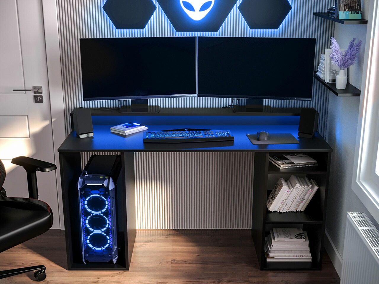 Gaming desk Lila (Black)